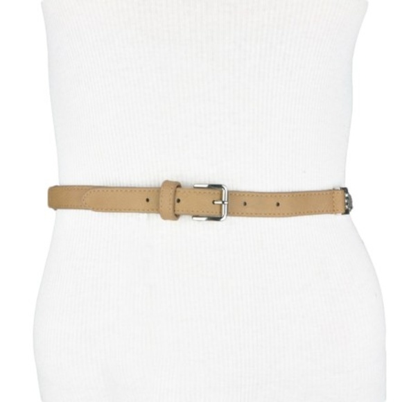 BCBG WAIST BELT VEGAN LEATHER FRONT CHAIN BACK